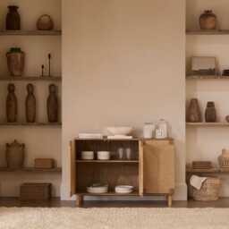 Paloma Natural Weave 3 Door Large Sideboard - Natural Oak - thumbnail 2