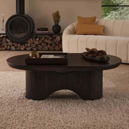 Octavia 120cm Oval Coffee Brown Mango Wood Coffee Table