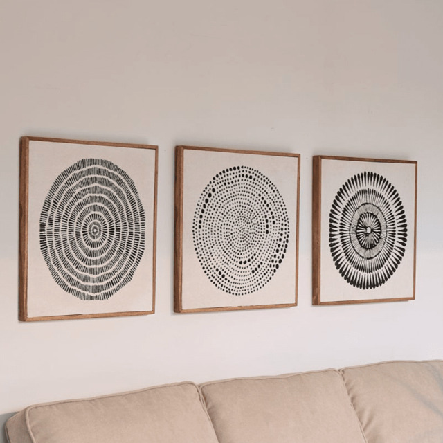 Umari 50x50cm Circle Print on Cotton - Set of 3 - image 1