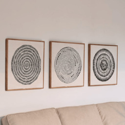 Umari 50x50cm Circle Print on Cotton - Set of 3 - thumbnail 1