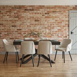 Freya Sand Armchairs - Set of 2 - Black Oak Legs - thumbnail 6
