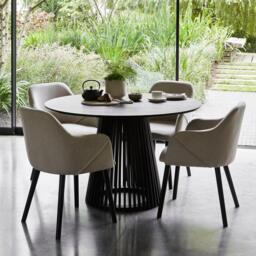 Freya Sand Armchairs - Set of 2 - Black Oak Legs - thumbnail 5