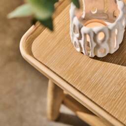 Tilly 40cm Square Side Table - Whitewash Oak - thumbnail 4