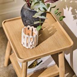 Tilly 40cm Square Side Table - Whitewash Oak - thumbnail 3