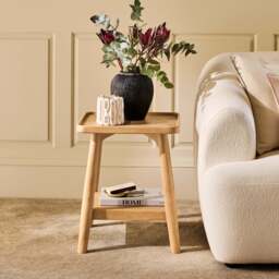 Tilly 40cm Square Side Table - Whitewash Oak - thumbnail 1
