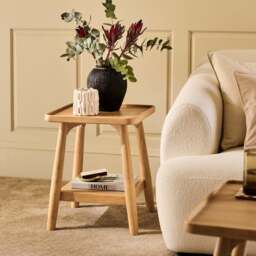 Tilly 40cm Square Side Table - Whitewash Oak - thumbnail 2