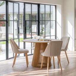 Willow Pale Oak Round Dining Table - thumbnail 2