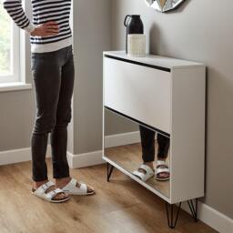 Anderson Shoe Cabinet - 2 Door - White - thumbnail 3
