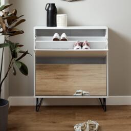 Anderson Shoe Cabinet - 2 Door - White - thumbnail 2