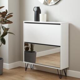 Anderson Shoe Cabinet - 2 Door - White - thumbnail 1
