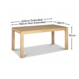 Magnus Pale Oak Dining Table - Extendable - thumbnail 4