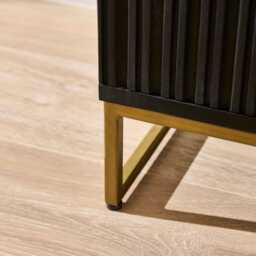 Rayna Black 1 Door Left Bedside Table - thumbnail 6