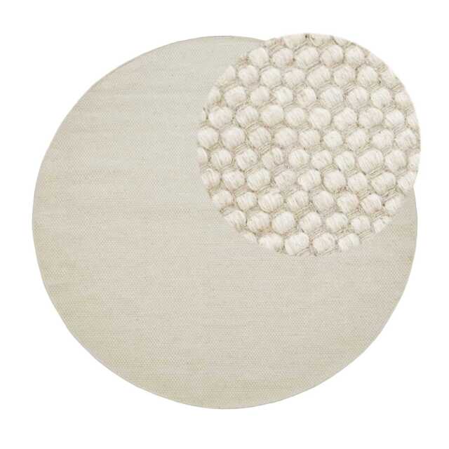 Atcham Clay/ Natural Round Rug Wool with Cotton - 200cm - image 1
