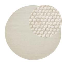 Atcham Clay/ Natural Round Rug  Wool with Cotton  - 200cm