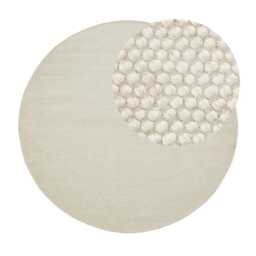 Atcham Clay/ Natural Round Rug  Wool with Cotton  - 200cm
