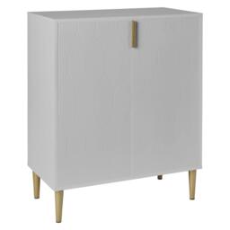 Gloria 2 Door Small Sideboard - Grey & Brass Legs - thumbnail 4