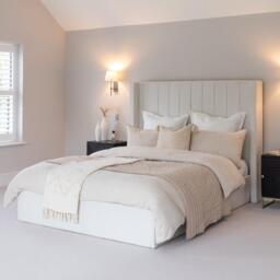Alice King Ottoman Bed - Ivory - thumbnail 1