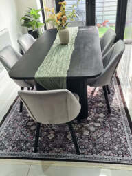 Orla Black Mango Wood Dining Table - thumbnail 5
