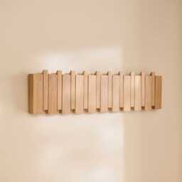 Lowell Whitewash Oak Folding Coat Rack - thumbnail 2