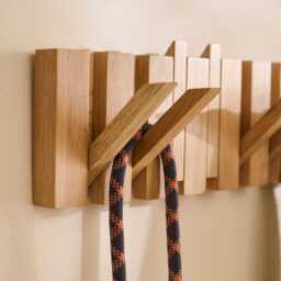 Lowell Whitewash Oak Folding Coat Rack - thumbnail 3