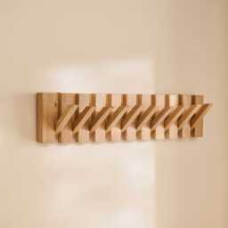 Lowell Whitewash Oak Folding Coat Rack
