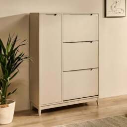 Coby Shoe Cabinet with Shelves - Driftwood - thumbnail 2