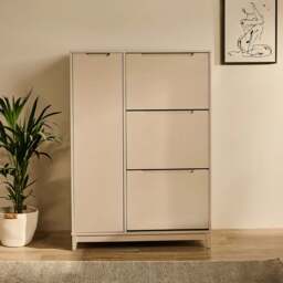 Coby Shoe Cabinet with Shelves - Driftwood - thumbnail 1