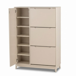 Coby Shoe Cabinet with Shelves - Driftwood - thumbnail 5