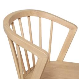Mabel Pale Oak Wooden Spindle Dining Chairs - Set of 2 - thumbnail 6
