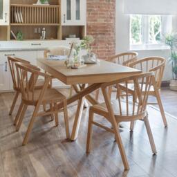 Mabel Pale Oak Wooden Spindle Dining Chairs - Set of 2 - thumbnail 1