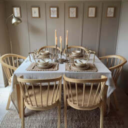 Mabel Pale Oak Wooden Spindle Dining Chairs - Set of 2 - thumbnail 3