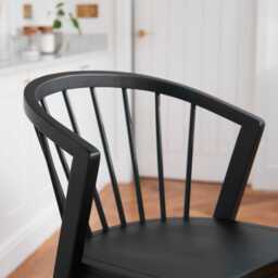 Mabel Black Oak Bar Stools - Set of 2 - thumbnail 3