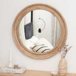 Langton 75cm Wooden Mirror - Natural - thumbnail 1