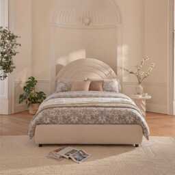 Mimi King Size Ottoman Bed - Chalk White Boucle - thumbnail 4
