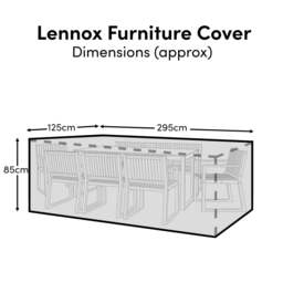 Rectangular Rain Cover 295x125x85cm - Lennox 8 Seater
