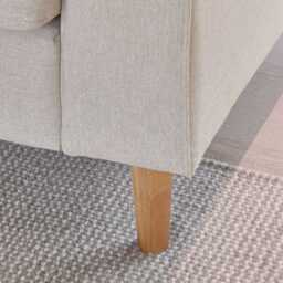 Emily 3 Seater Sofa - Sand with Pale Oak Legs - thumbnail 5