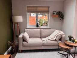 Emily 3 Seater Sofa - Sand with Pale Oak Legs - thumbnail 6