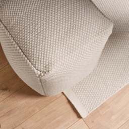 Atcham Wool & Cotton Ottoman Stool - Clay/Natural - thumbnail 5