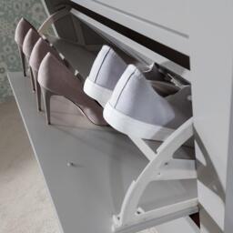 Sandhurst Shoe Cabinet - 3 Door - Grey - thumbnail 6