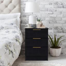 Essie Wardrobe & Drawers Bedroom Set - Pitch Black - thumbnail 6