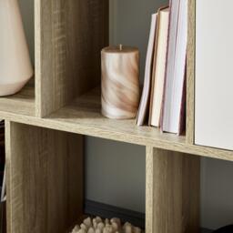 Anderson Cube Storage Unit - Oak Effect with White Cupboards - thumbnail 3