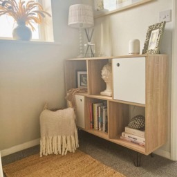 Anderson Cube Storage Unit - Oak Effect with White Cupboards - thumbnail 4