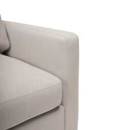 Ava Soft Beige Armchair - Pale Oak Legs - thumbnail 5