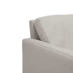 Ava Soft Beige Armchair - Pale Oak Legs - thumbnail 4