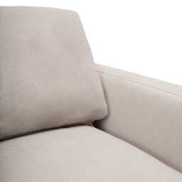Ava Soft Beige Armchair - Pale Oak Legs - thumbnail 3