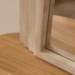 Kubu 90 x 77cm Wooden Arch Mirror - Whitewash - thumbnail 5