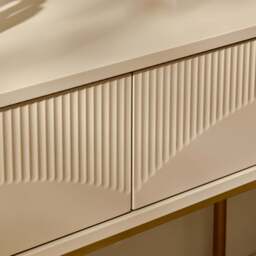Luella 100cm Fluted Dressing Table - Driftwood - thumbnail 5