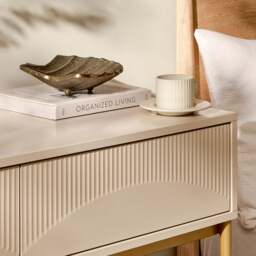 Luella 100cm Fluted Dressing Table - Driftwood - thumbnail 4