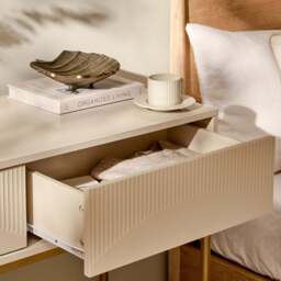 Luella 100cm Fluted Dressing Table - Driftwood - thumbnail 6