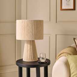 Lohi 52cm Table Lamp - Natural Chenille - thumbnail 2